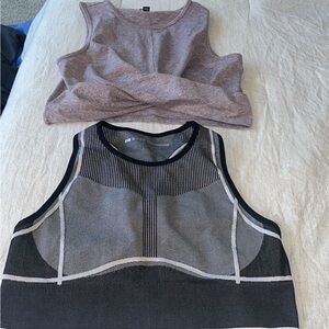 DKNYC Black and pink/purple/Gray Crop Top